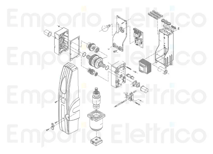 beninca pagina ricambi per motore zed.lrie dx