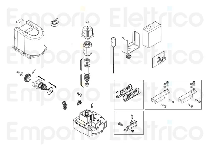 genius ricambio kit viterie finecorsa scorrevole 6100343