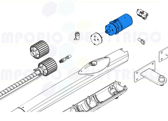 came ricambio gruppo motore + freno serie amico 24v 88001-0137