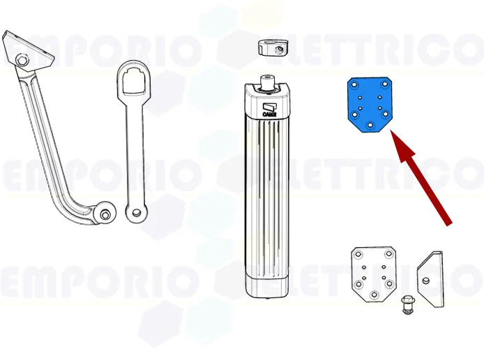 came ricambio base di fissaggio flex f500 119rid143