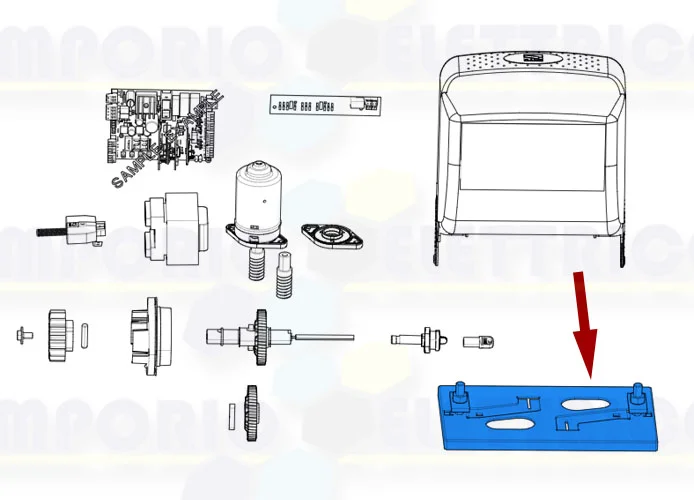 came ricambio base ancoraggio motoriduttore bz 119ribz002