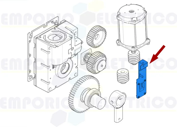 came ricambio gruppo leva sblocco barriera gard 119rig046