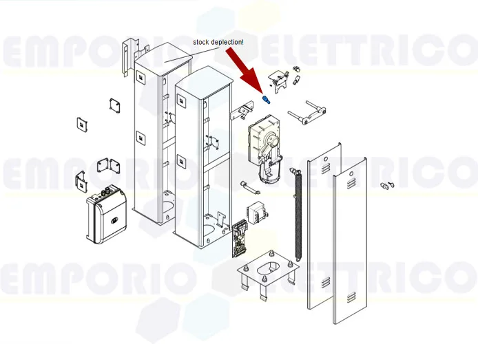 came ricambio perno fermo meccanico gard 2,5-5-6-6,5m 119rig077