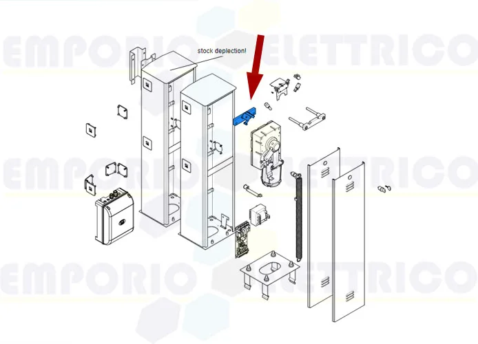 came ricambio fermo meccanico regolabile 2,5-3,25-3,75-4m 119rig078