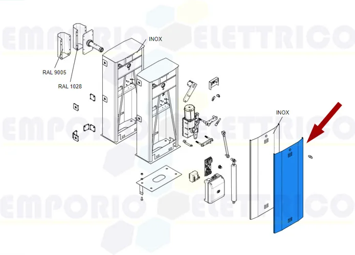 came ricambio porta armadio g6000 g6500 119rig063 