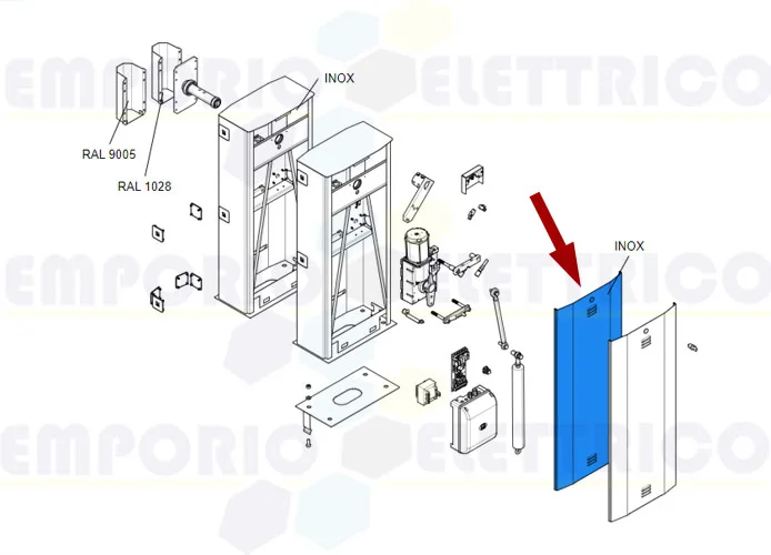 came ricambio porta armadio inox g6001 119rig075