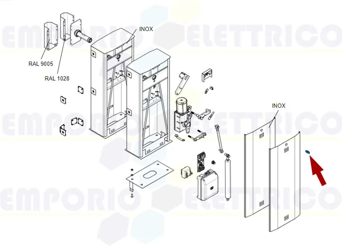 came ricambio gruppo serratura porta gard 8 119rig160