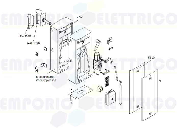 came pagina ricambi per barriere g6500-g6501 