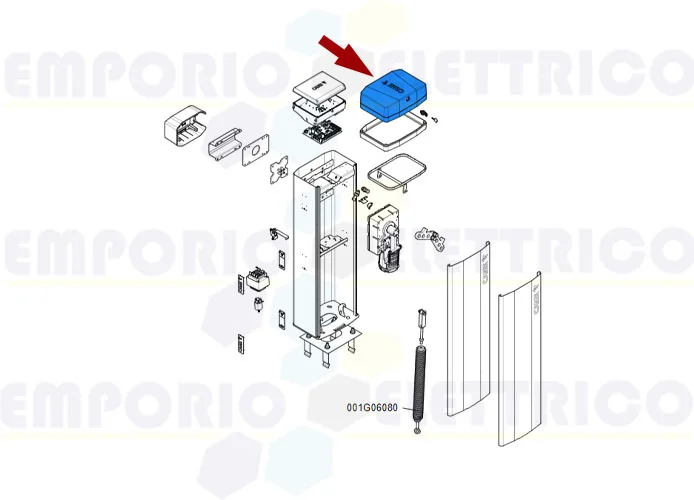 came ricambio coperchio barriera gt4-gx4 88003-0075