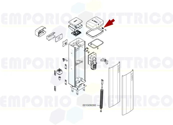 came ricambio gruppo serratura porta gt4-gx4-gt8 88003-0080