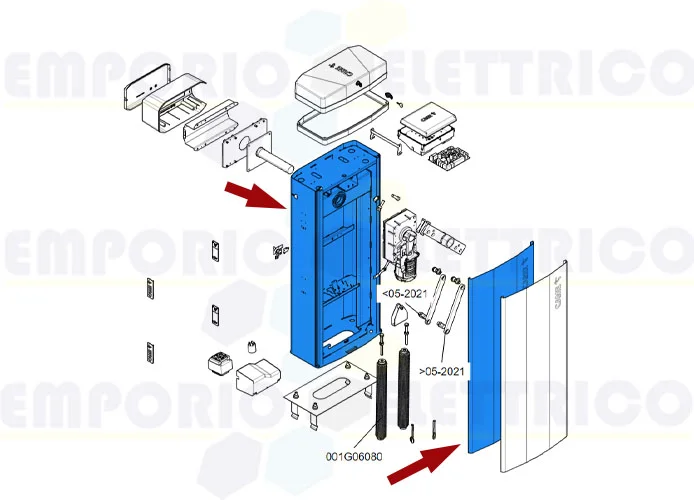 came ricambio armadio con porta barriera gt8 88003-0097