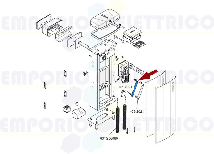 came ricambio leva trasmissione gt8 88003-0103