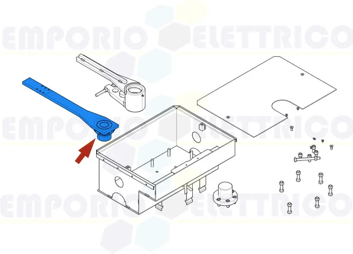 came ricambio staffa attacco cancello frog plus 119ria102