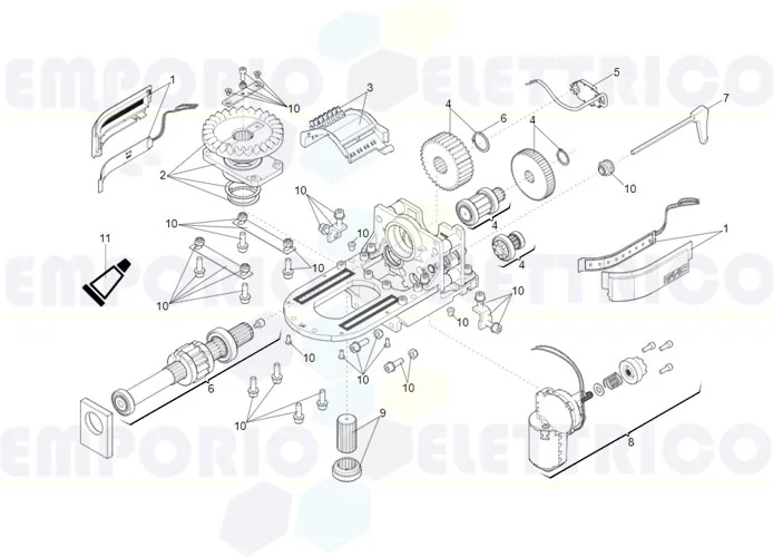 faac ricambio gruppo albero di trasmissione s2500i 63003381