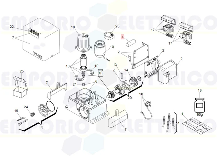 faac ricambio condensatore 10µf mka 450v 760024