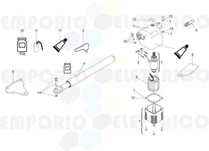 faac pagina ricambi per motore 412 dx 400