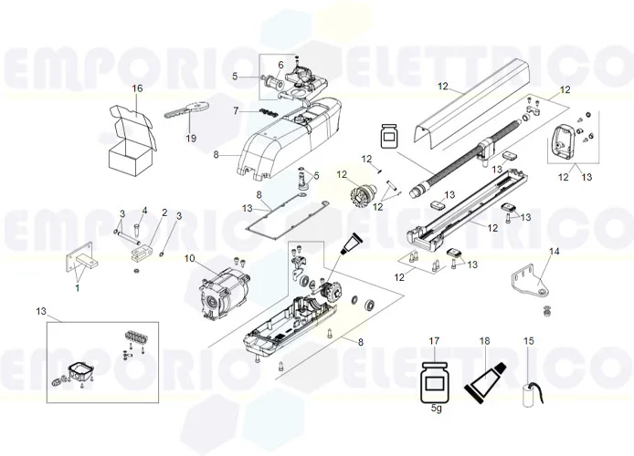 faac pagina ricambi per motore 413 230 v