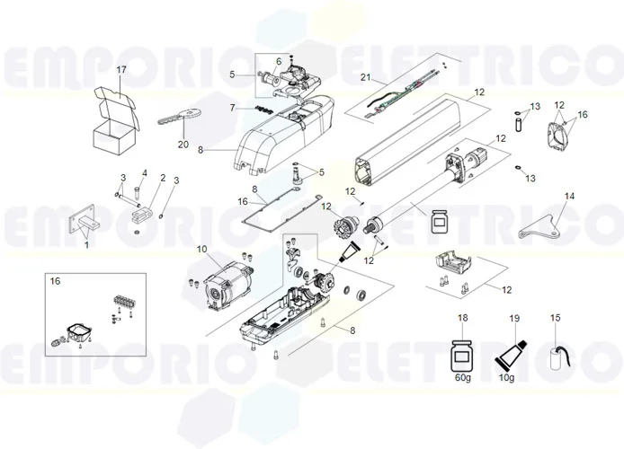 faac pagina ricambi per motore 415 230v l ls