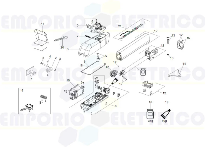 faac pagina ricambi per motore 415 24v ls