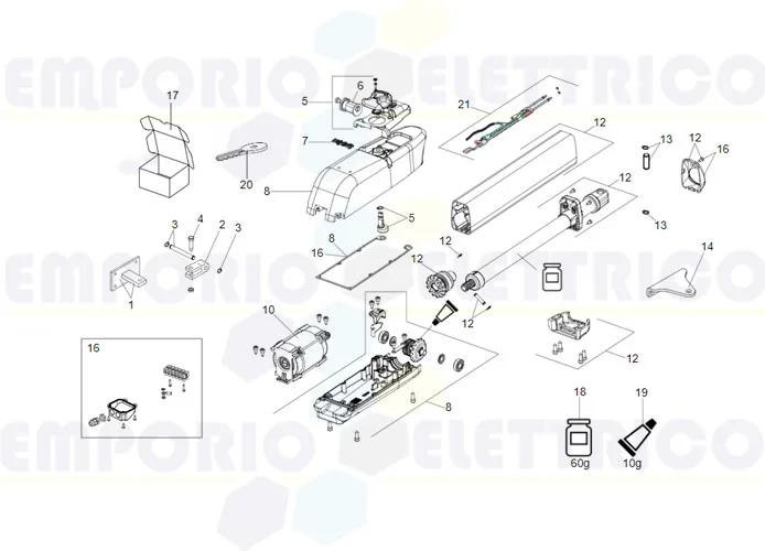 faac pagina ricambi per motore 415 24v l ls