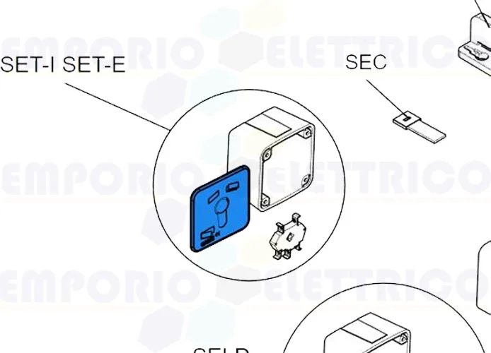 came ricambio frontale selettore set-i set-e 119rir014 rir014