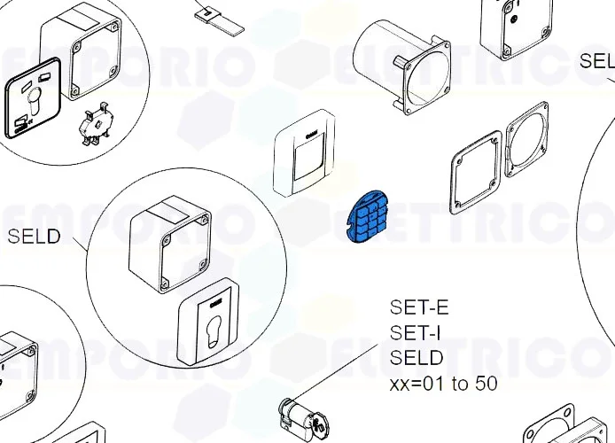 came ricambio selt keypad silicone 2pz 88006-0051