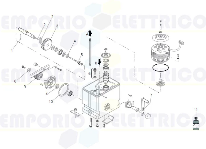 faac pagina ricambi per motore 860 emc 