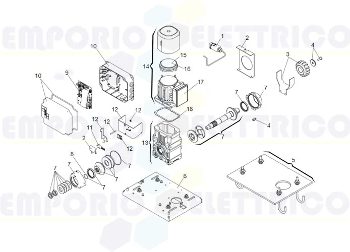 faac pagina ricambi per motore 884 mc 3ph