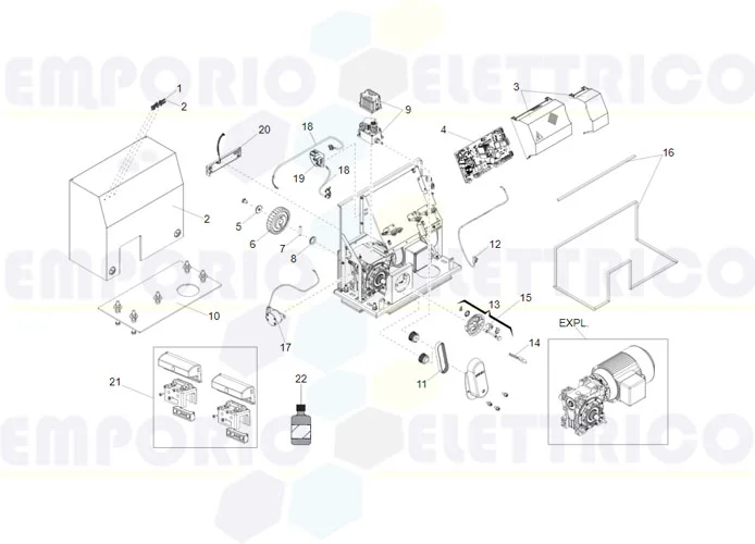 faac pagina ricambi per motore c851