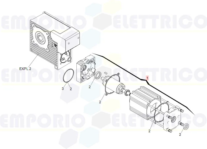 faac ricambio gruppo motore 540/541/mercury 63003156