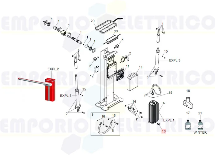 faac ricambio gruppo sblocco b680h (2021) 63003451